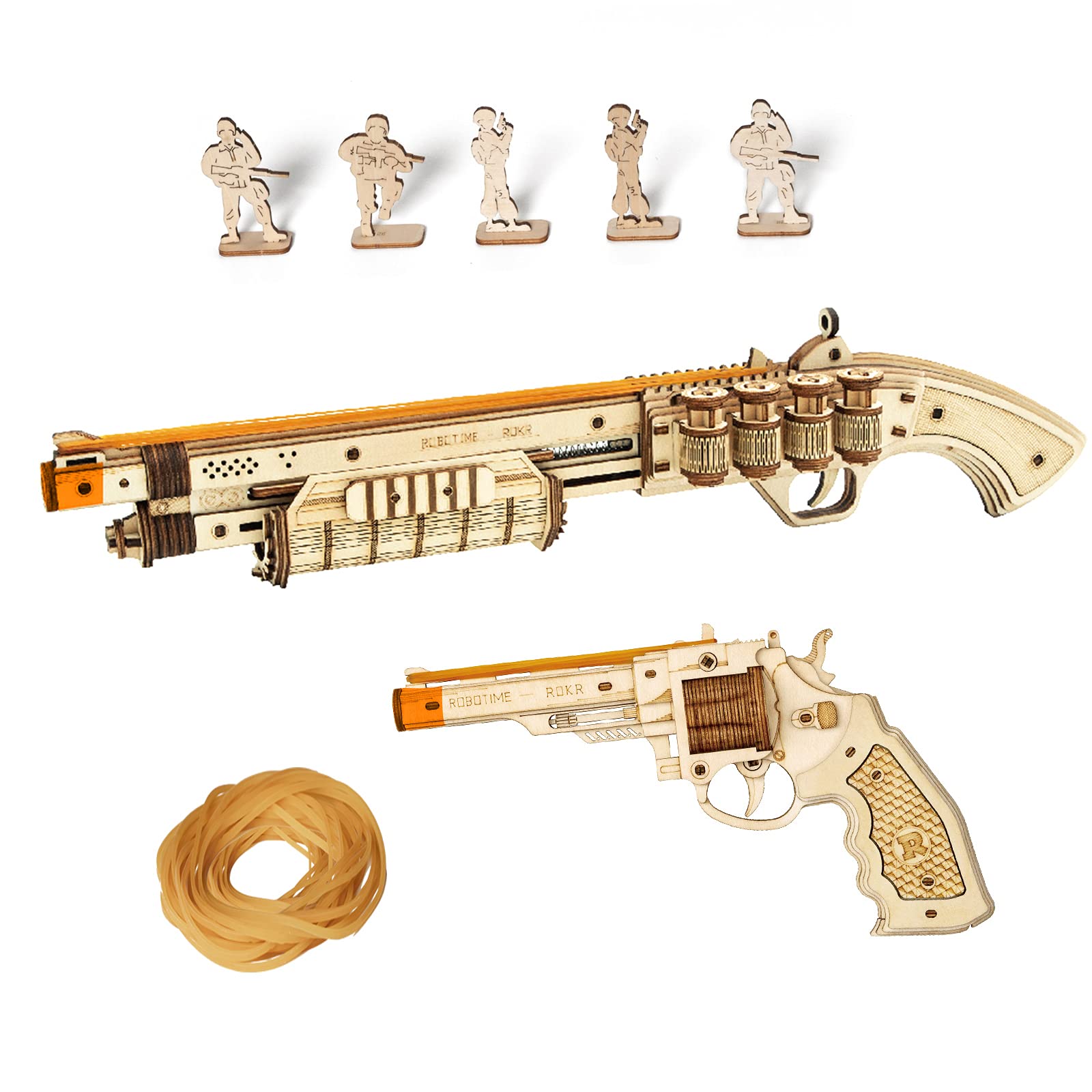 Amazon.com: ROKR 3D Wooden Puzzles Combat Game Gun Toys Mechanical
